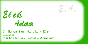 elek adam business card